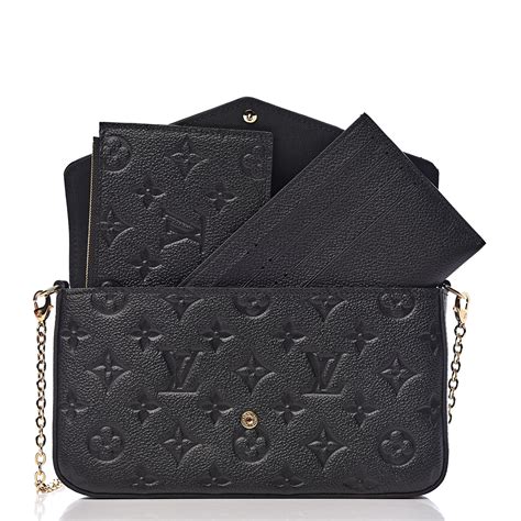 black lv felicie pochette|monogram empreinte pochette felicie.